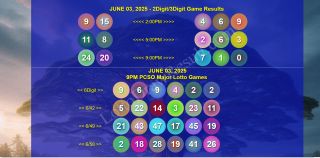 COMPLETE RECAP - June 03, 2025 Tuesday 2D/3D/6Digit PCSO 6/42, 6/49, 6/58 Game Winners