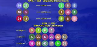 COMPLETE RECAP - April 7, 2025 PCSO 6/45 & 6/55 (2D,3D,4D) Results Lotto Updates