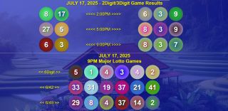 July 17, 2025 | Thursday 6/42, SuperLotto 6/49, 2Digit, 3Digit, 6Digit Game Results